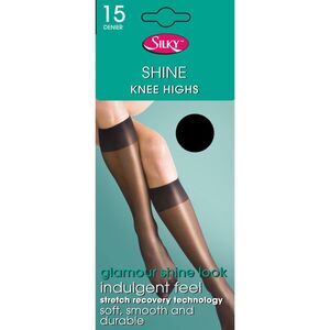 Silky Womens/Ladies Shine Knee Highs (1 Pair) / Black